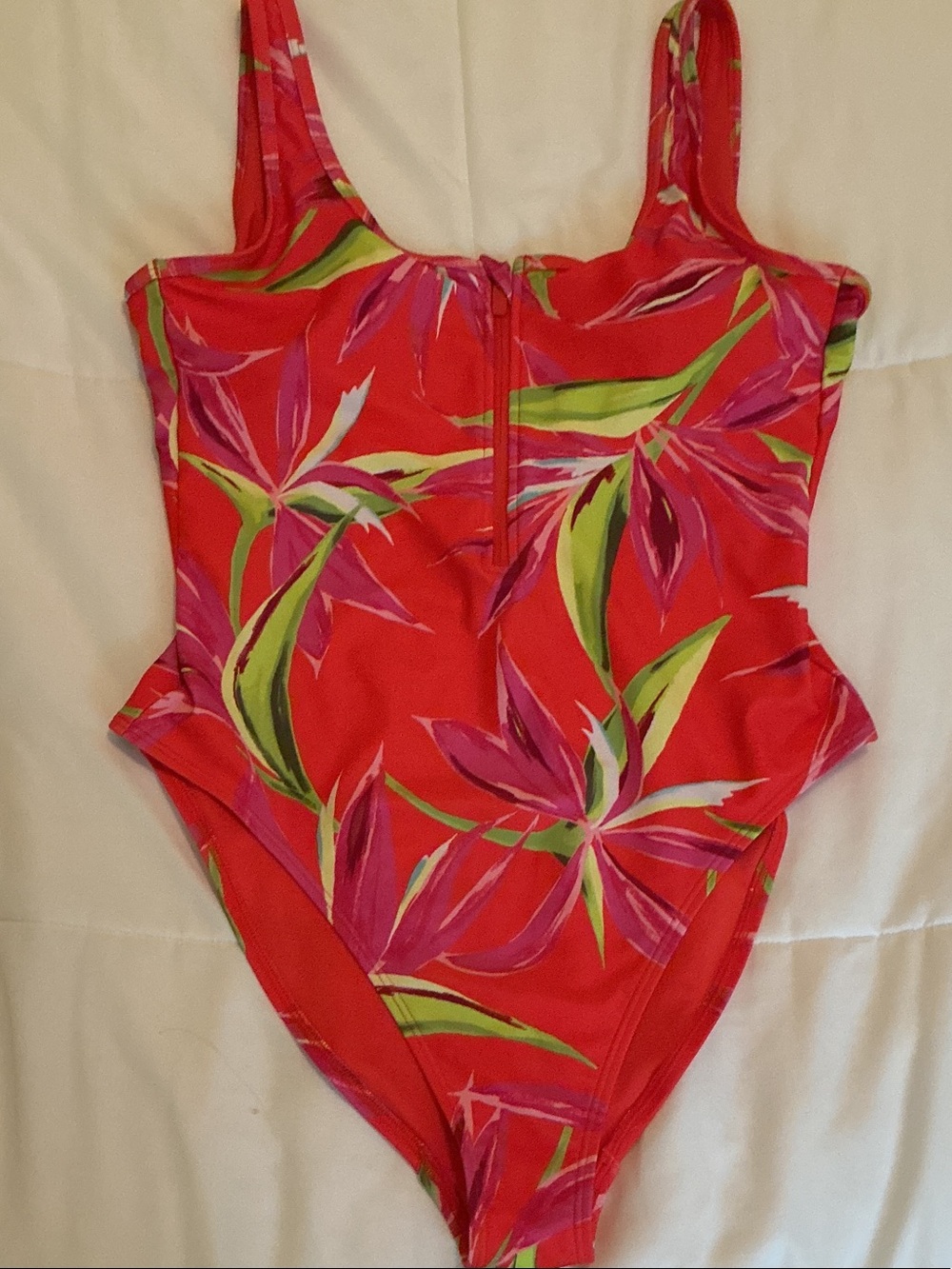 Old Navy - Women’s Multicolored Floral Front Zipper One-Piece Swimsuit